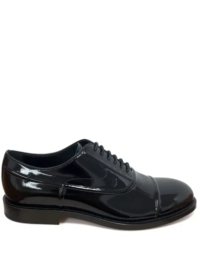 Tod's Patent-leather Oxford Shoes In Black