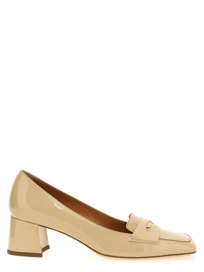 Tod's Patent Leather Pumps In Beige