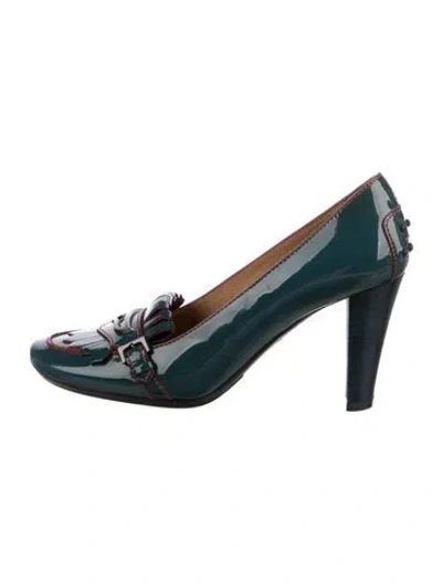 Pre-owned Tod's Patent Leather Pumps In Blue