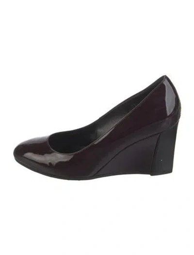 Pre-owned Tod's Patent Leather Pumps In Brown