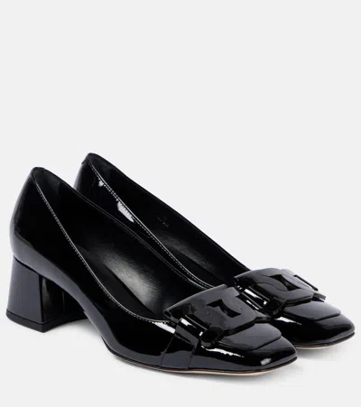 Tod's Patent Leather Pumps In Black