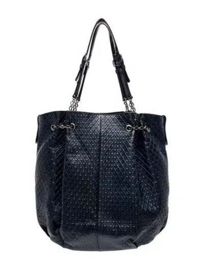 Pre-owned Tod's Patent Leather Shoulder Bag In Blue