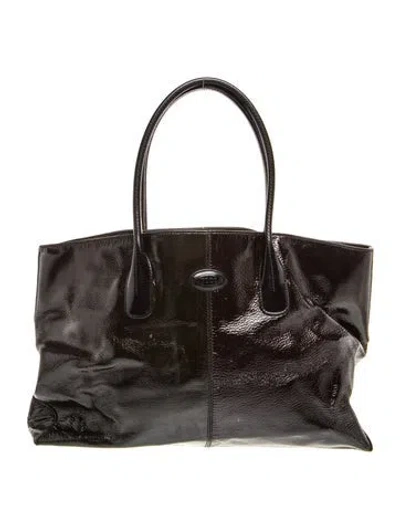 Pre-owned Tod's Patent Leather Shoulder Bag In Multi