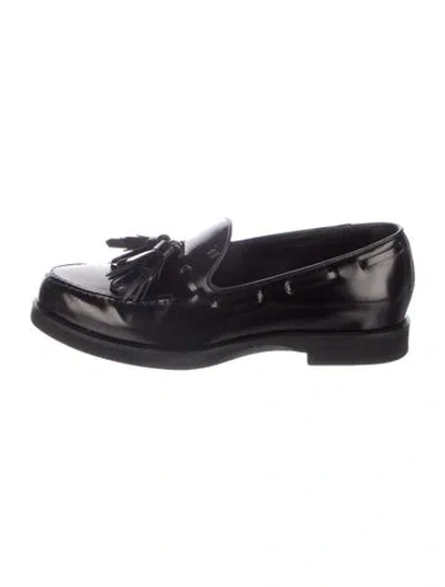 Pre-owned Tod's Patent Leather Tassel Accents Loafers In Blue