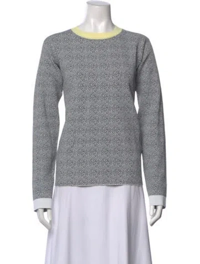 Pre-owned Tod's Patterned Crew Neck Sweater In Neutral