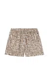 Tod's Patterned Drawstring Shorts In Brown