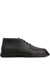Tod's Lace-up Leather Ankle Boots In Black