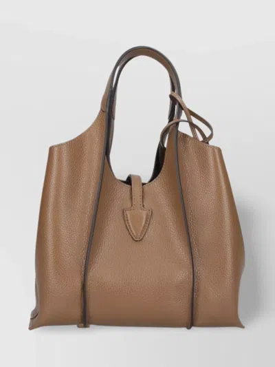 Tod's Pebbled Texture Shoulder Bag With Top Handle