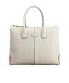 Tod's Pebbled Texture Tote Bag In White