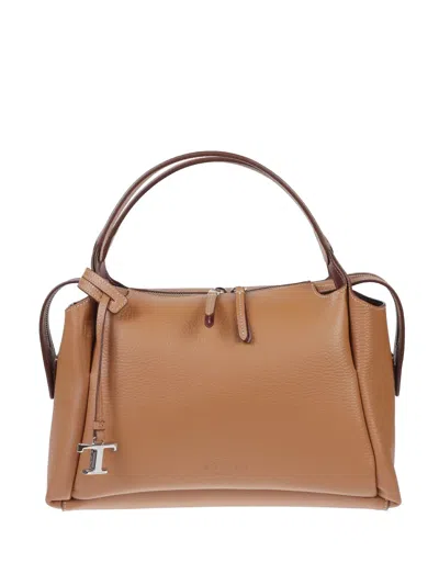 Tod's Pendant-detail Tote Bag In Brown
