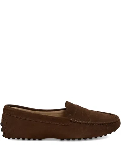 Tod's Penny-detail Loafers In Brown