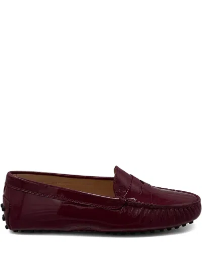 Tod's Penny Gommini Loafers In Burgundy