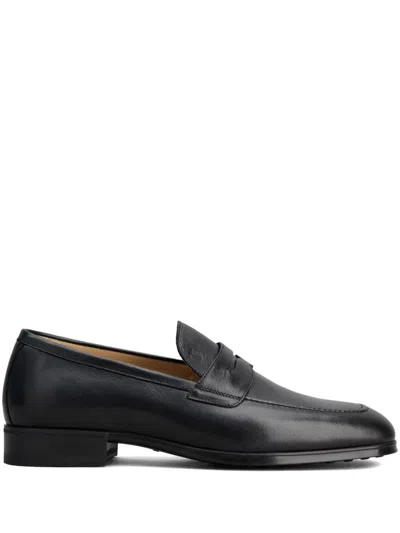 Tod's Penny-slot Leather Loafers In Black