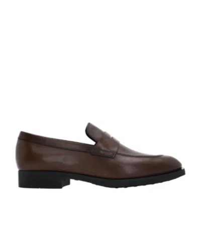 Tod's Penny-slot Leather Loafers In Black