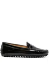 Tod's City Gommino Moccasin In Glossy Leather In Black