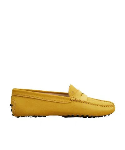 Tod's Penny-slot Suede Loafers In Brown