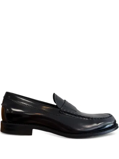 Tod's Penny-strap Leather Loafers In Black