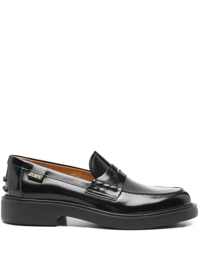 TOD'S PENNY-STRAP LEATHER LOAFERS