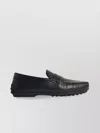 Tod's Penny Strap Round Toe Loafers In Black