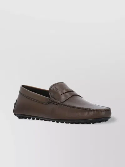 Tod's Penny Strap Smooth Leather Loafers