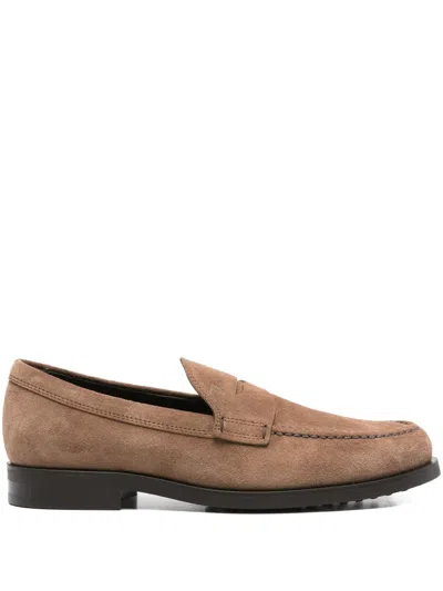 Tod's Penny Suede Loafers