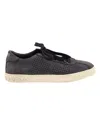 Tod's Tod‘s Perforated Detail Lace Up Sneakers In Blue Suede In Blue
