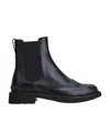 Tod's Black Leather Ankle Boots In Black