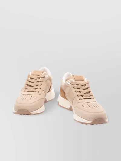 Tod's Perforated Rubber Sole Sneakers With Contrast Heel