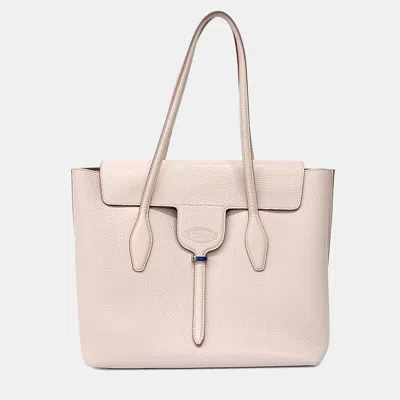 Pre-owned Tod's Pink Leather New Joy Flap Shoulder Bag