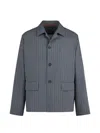 Tod's Pinstripe-pattern Flap-pocket Jacket In Blue