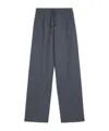 Tod's Pinstripe-pattern Drawstring Trousers In Blue