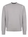 Tod's Pull Girocollo In Piquet Di Lana In Gray