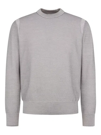 Tod's Pull Girocollo In Piquet Di Lana In Gray