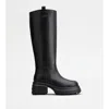 Tod's Platform Boots In Black