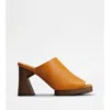 Tod's Platform Mules In Leather With Heel
