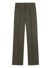 Tod's Pleated High-waisted Trousers In Green