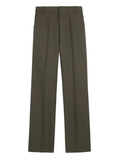 Tod's Pleated High-waisted Trousers In Green