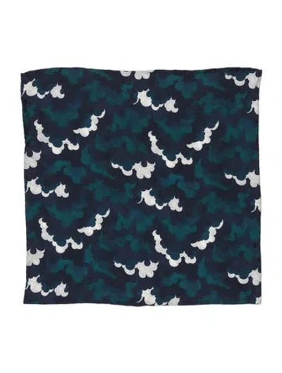 Pre-owned Tod's Pocket Square In Blue
