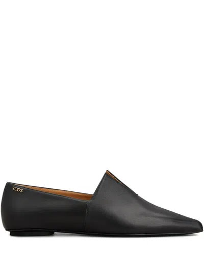 Tod's Pointed Flat Ballerinas In Black