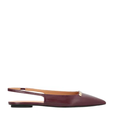 Tod's Pointed Flat Sandals In Red