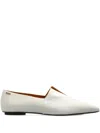 Tod's Pointed Ballet Shoes In White