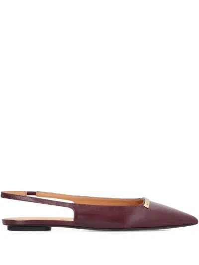 Tod's Pointed-toe Slingback Ballet Flats In Red