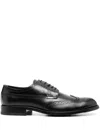 Tod's Polished-finish Lace-up Brogues In Black