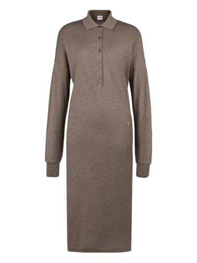 Tod's Kleid Aus Einer Strick-seiden-mischung In Brown