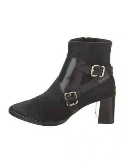 Pre-owned Tod's Ponyhair Boots In Black