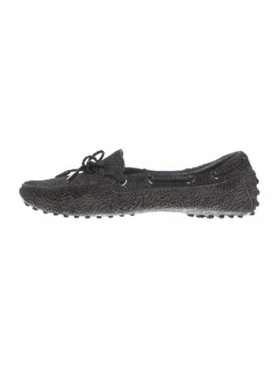Pre-owned Tod's Ponyhair Moccasins In Multi