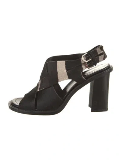 Pre-owned Tod's Ponyhair Slingback Sandals