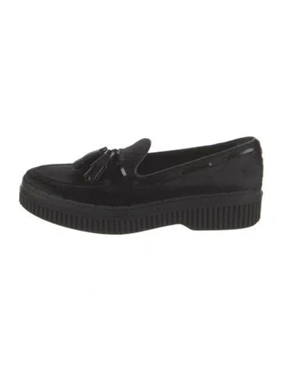 Pre-owned Tod's Ponyhair Tassel Accents Loafers In Black