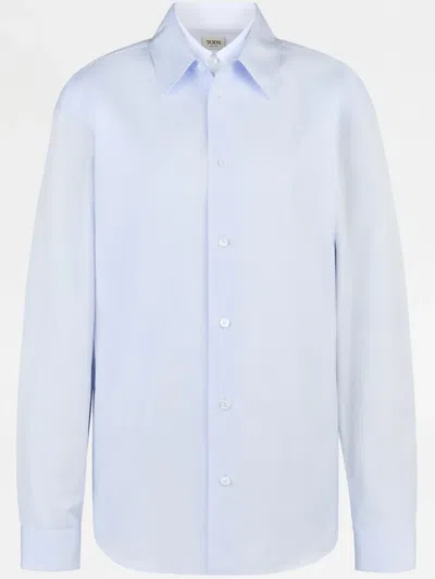 Tod's Shirt In Poplin In Polychrome