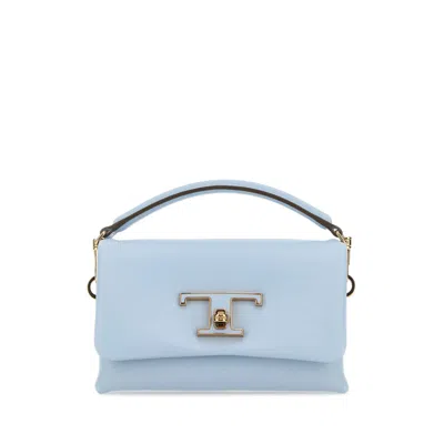 Tod's Tods Powder Blue Leather Micro T Timeless Handbag